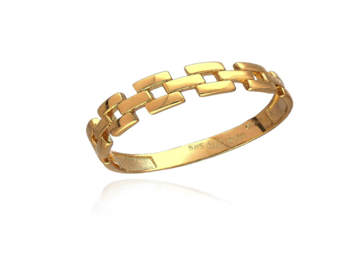 Žluté zlato prsten GEOMETRICKÝ VZOR